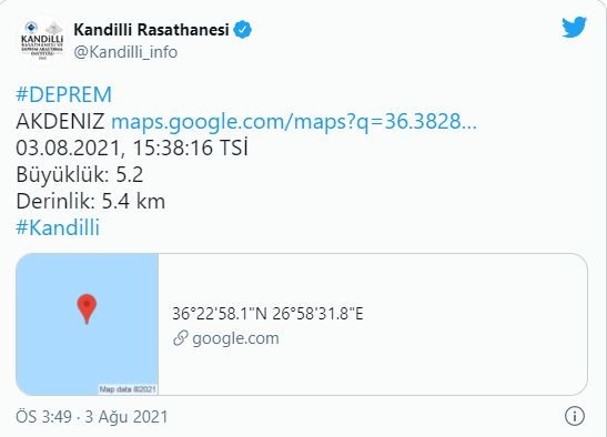 Muğla'da korkutan deprem!